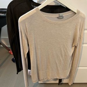 H&M sweaters green and tan size S
